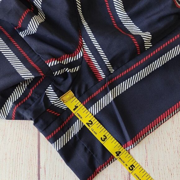 Hint of Blush striped faux wrap elastic waist romper sz S - Picture 9 of 11